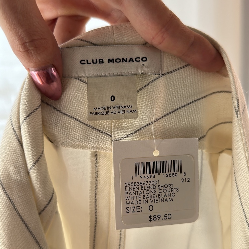 Short club Monaco linen